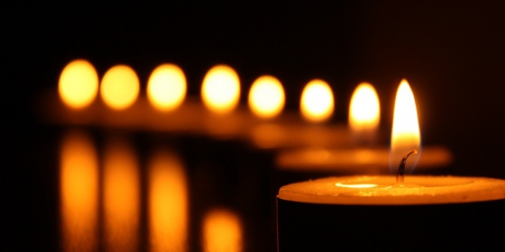 Lit candles